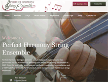 Tablet Screenshot of perfectharmonystrings.com